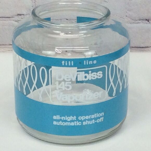 Vintage DeVilbiss No. 145 Vaporizer Humidifier Aqua Blue Glass Piece ONLY - Picture 1 of 6